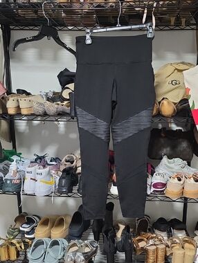 Old Navy Black High-Rise Moto-Panel Leggings
